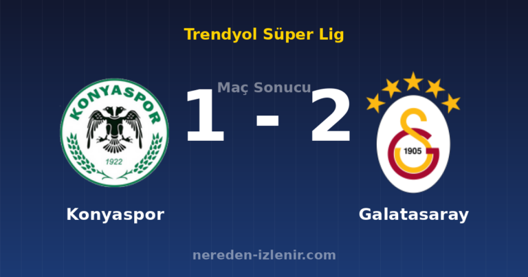 Konyaspor 1-2 Galatasaray