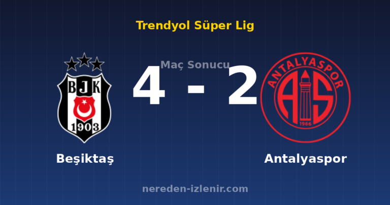 Beşiktaş 4-2 Antalyaspor