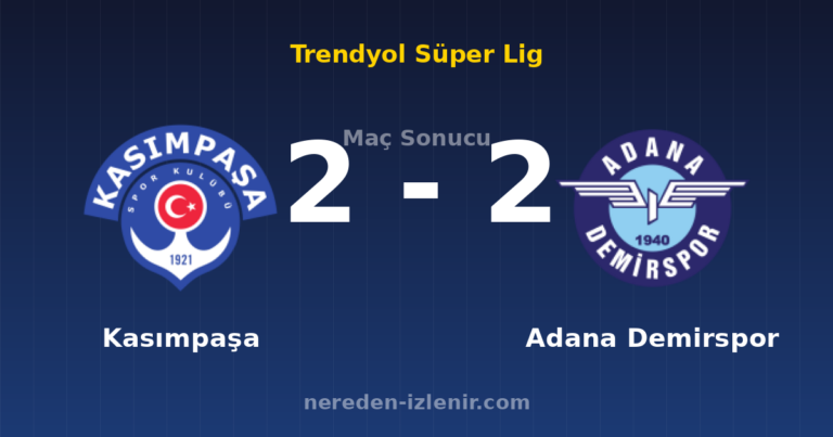 Kasımpaşa 2-2 Adana Demirspor