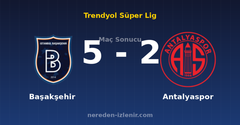 Başakşehir 5-2 Antalyaspor