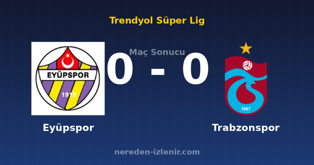 Eyüpspor 0-0 Trabzonspor