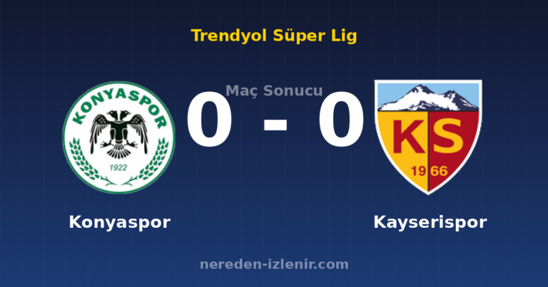 Konyaspor 0-0 Kayserispor