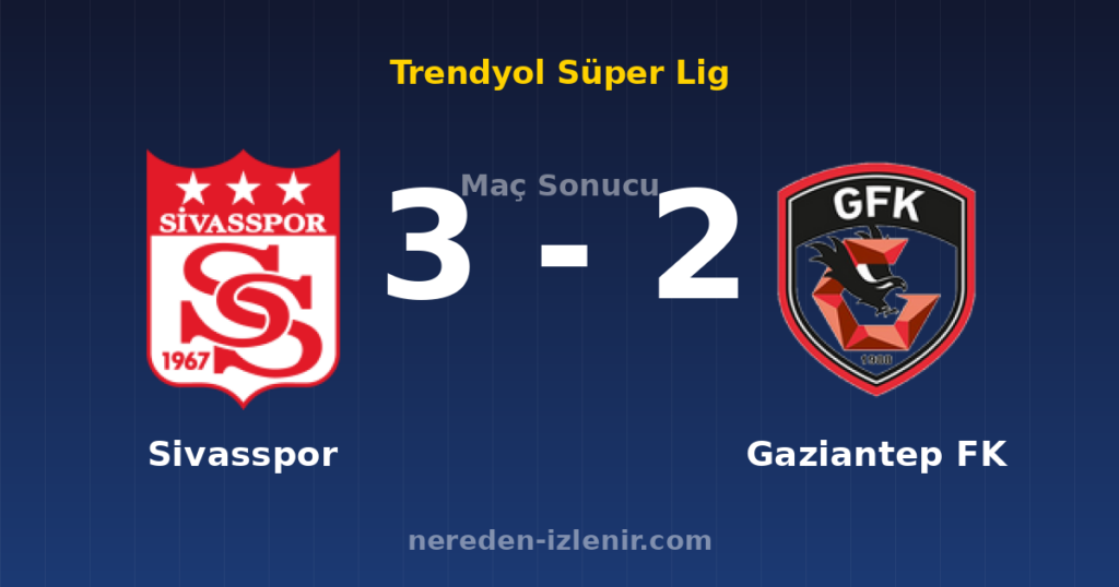 Sivasspor 3-2 Gaziantep FK