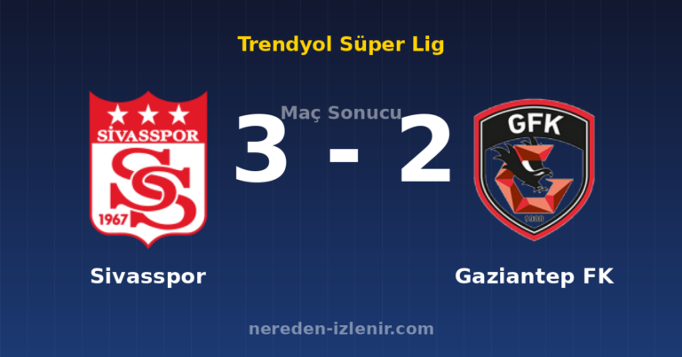 Sivasspor 3-2 Gaziantep FK
