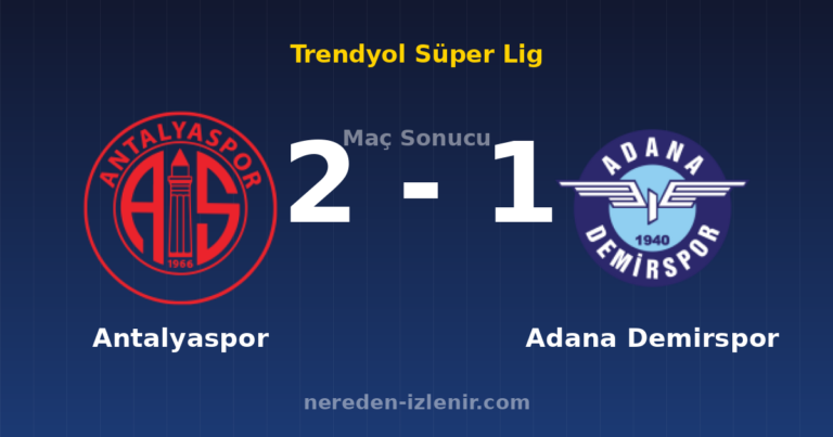 Antalyaspor 2-1 Adana Demirspor