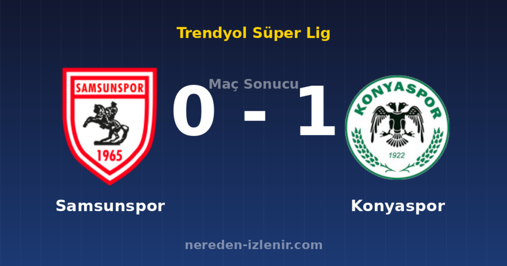 Samsunspor 0-1 Konyaspor