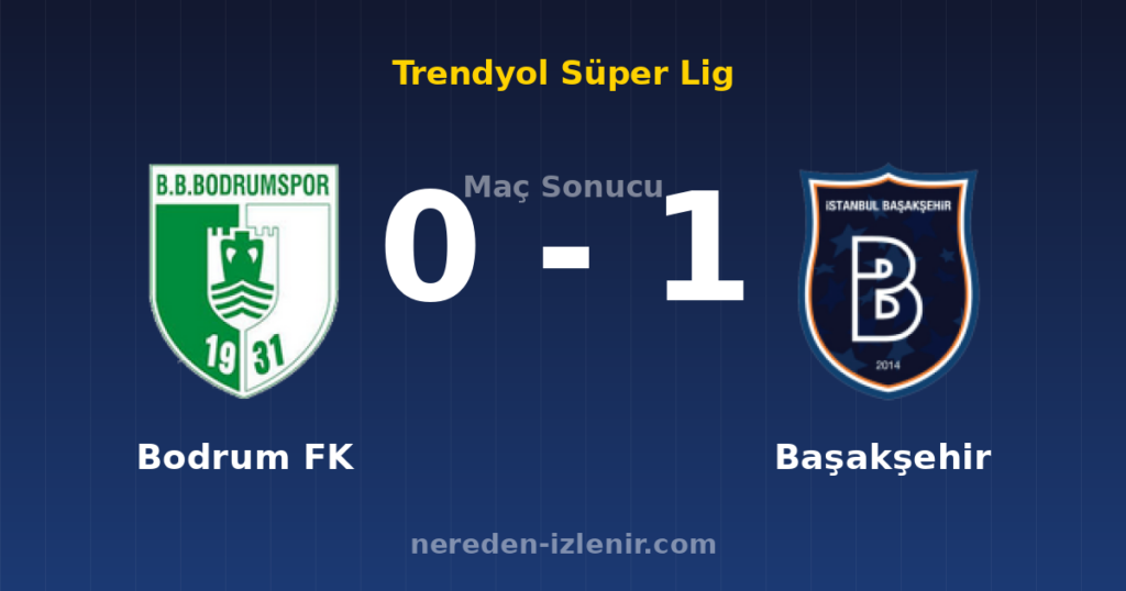 Bodrum FK 0-1 Başakşehir