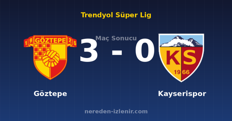 Göztepe 3-0 Kayserispor