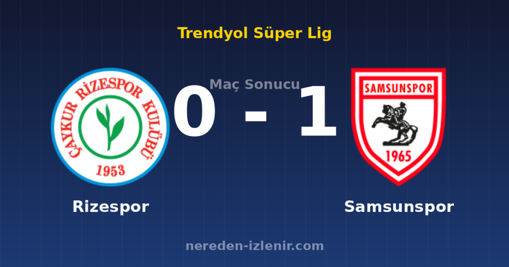 Rizespor 0-1 Samsunspor