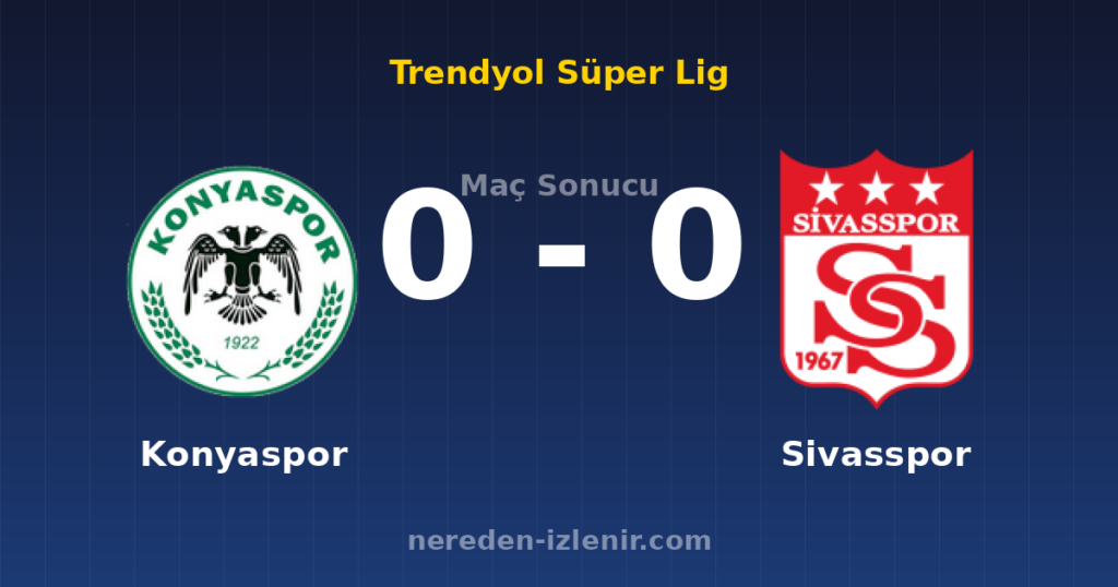 Konyaspor 0-0 Sivasspor