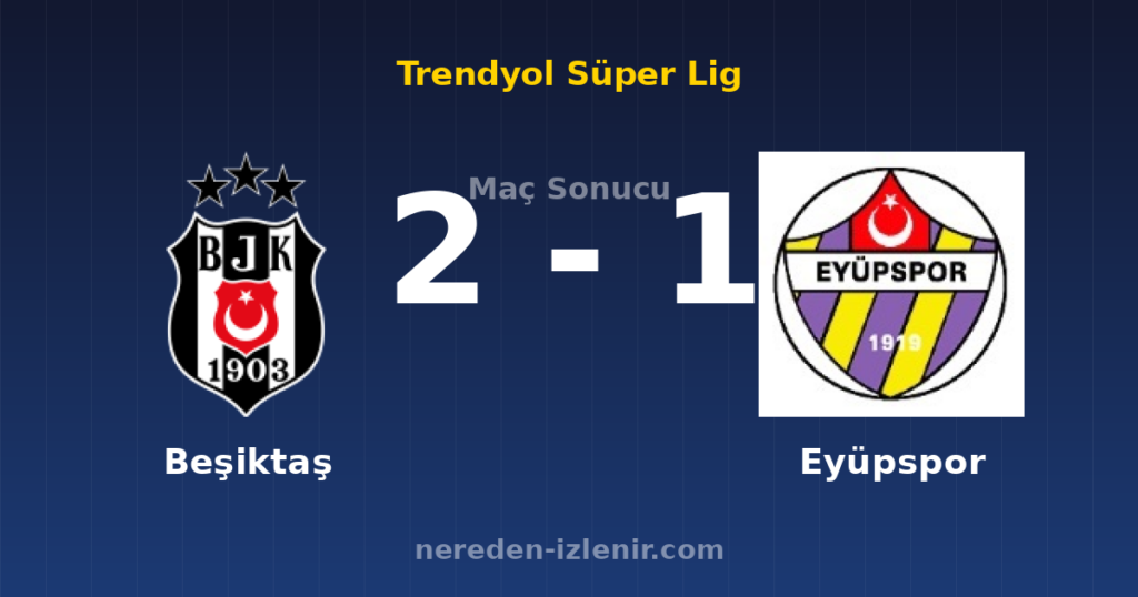 Beşiktaş 2-1 Eyüpspor