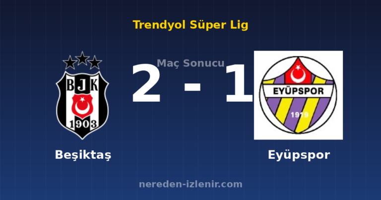 Beşiktaş 2-1 Eyüpspor