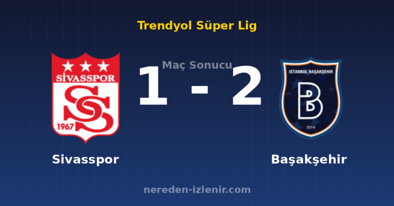 Sivasspor 1-2 Başakşehir