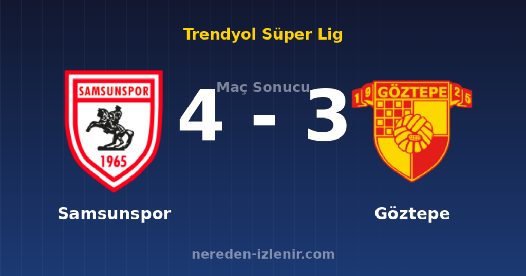 Samsunspor 4-3 Göztepe