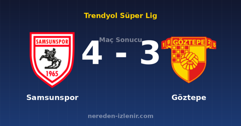 Samsunspor 4-3 Göztepe