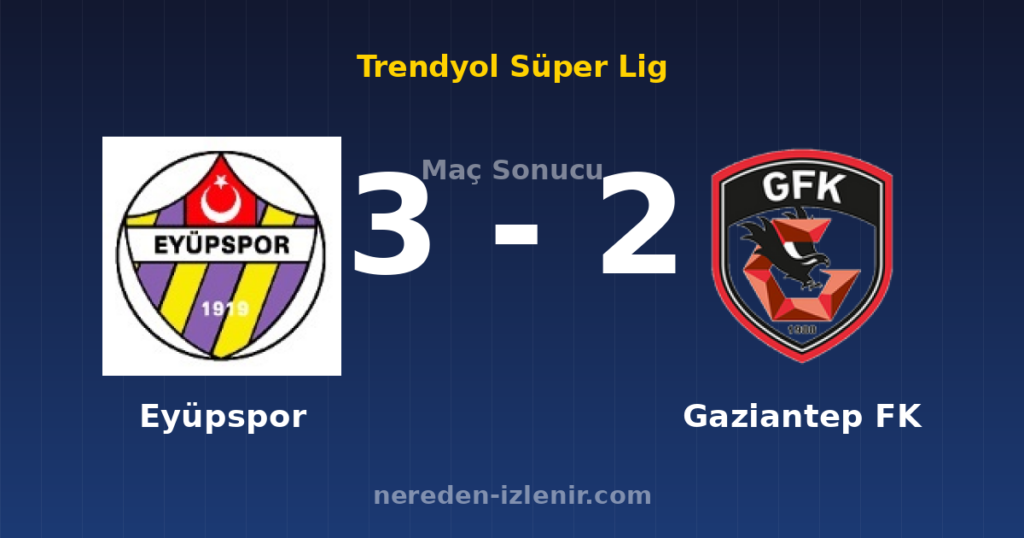 Eyüpspor 3-2 Gaziantep FK