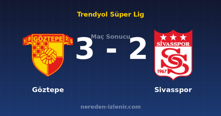 Göztepe 3-2 Sivasspor