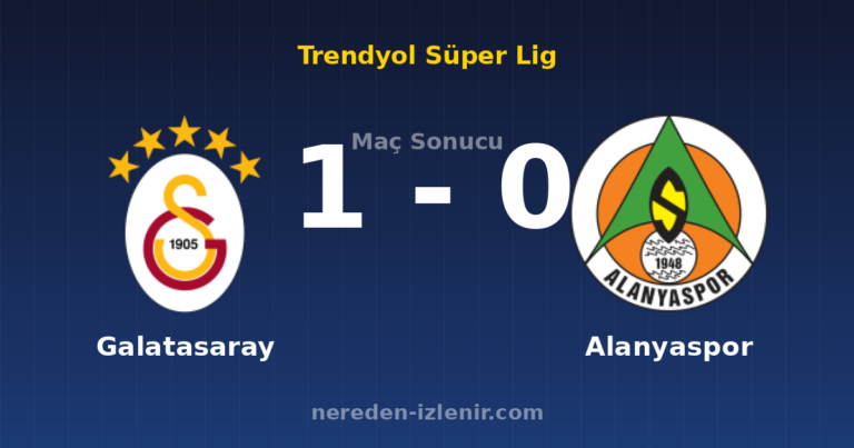 Galatasaray 1-0 Alanyaspor