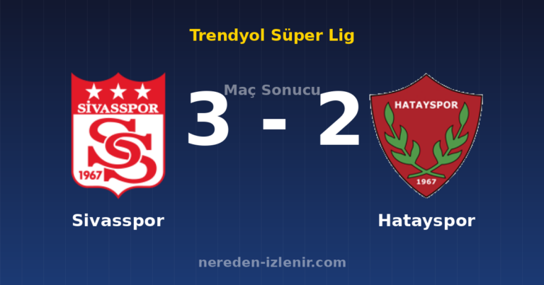 Sivasspor 3-2 Hatayspor