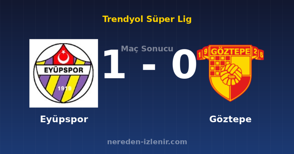 Eyüpspor 1-0 Göztepe