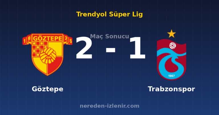 Göztepe 2-1 Trabzonspor