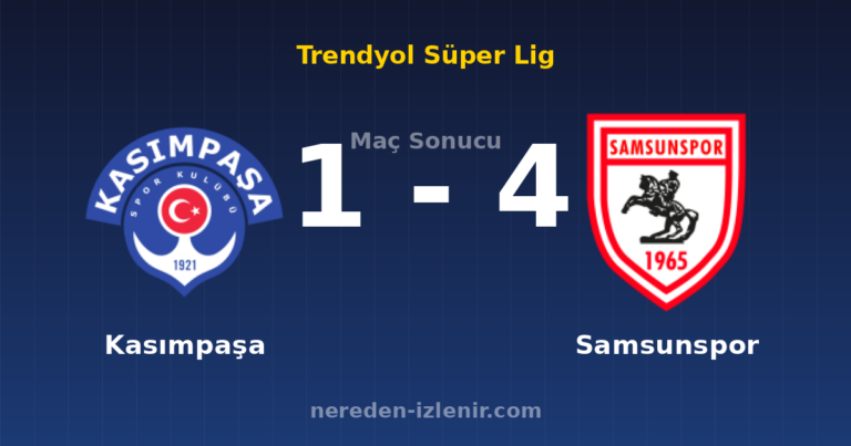 Kasımpaşa 1-4 Samsunspor