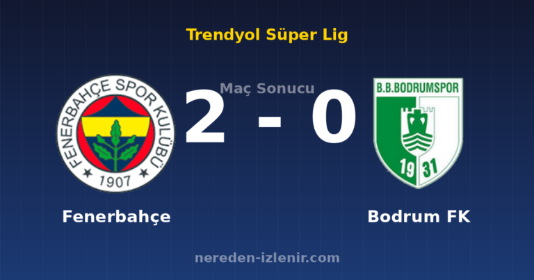 Fenerbahçe 2-0 Bodrum FK