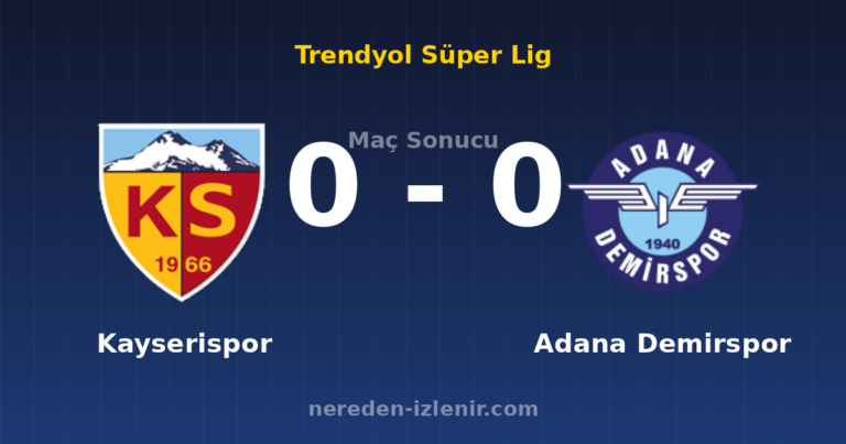 Kayserispor 0-0 Adana Demirspor