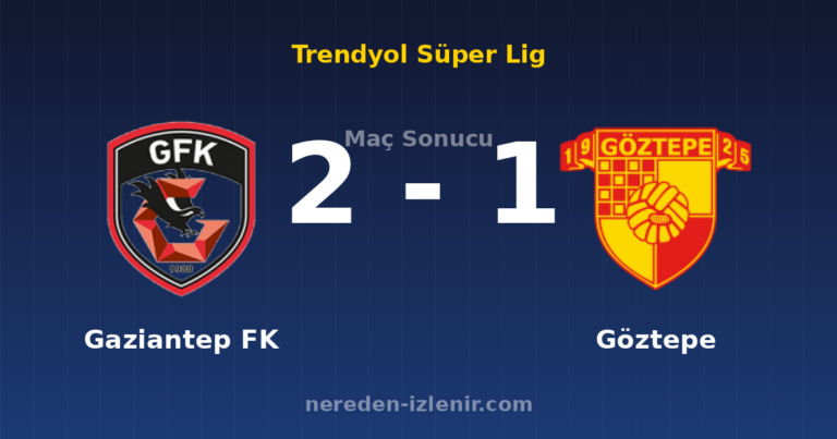 Gaziantep FK 2-1 Göztepe