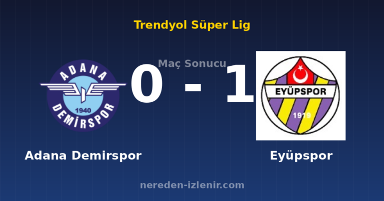 Adana Demirspor 0-1 Eyüpspor