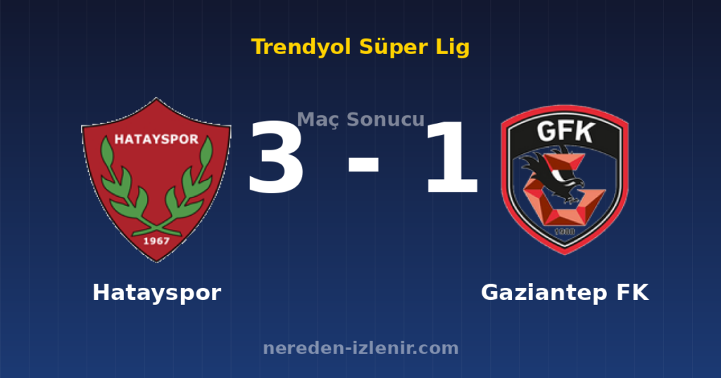 Hatayspor 3-1 Gaziantep FK