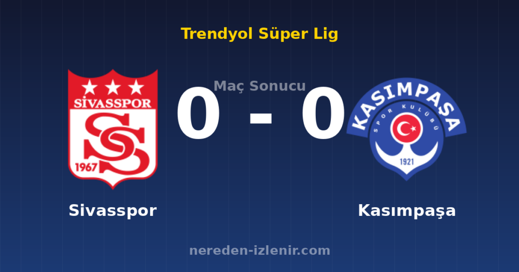 Sivasspor 0-0 Kasımpaşa