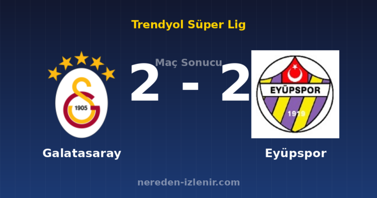 Galatasaray 2-2 Eyüpspor
