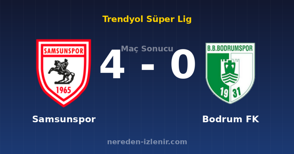 Samsunspor 4-0 Bodrum FK