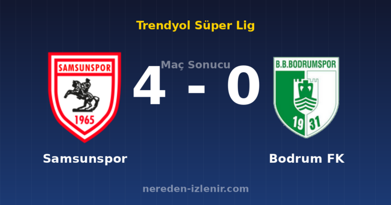 Samsunspor 4-0 Bodrum FK