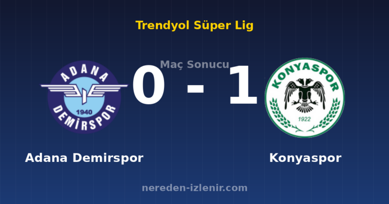 Adana Demirspor 0-1 Konyaspor
