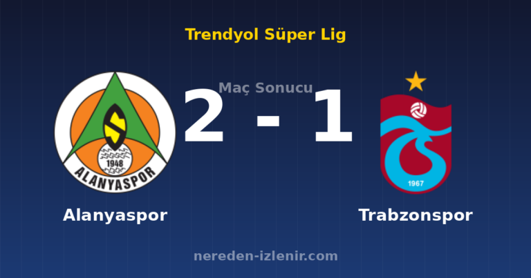 Alanyaspor 2-1 Trabzonspor