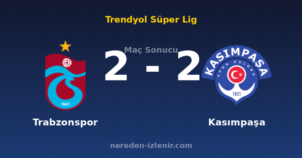 Trabzonspor 2-2 Kasımpaşa