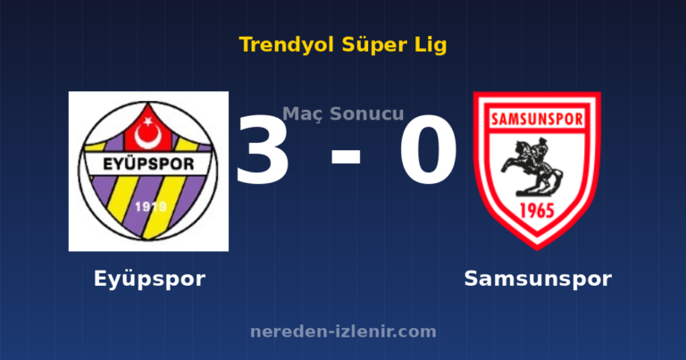 Eyüpspor 3-0 Samsunspor