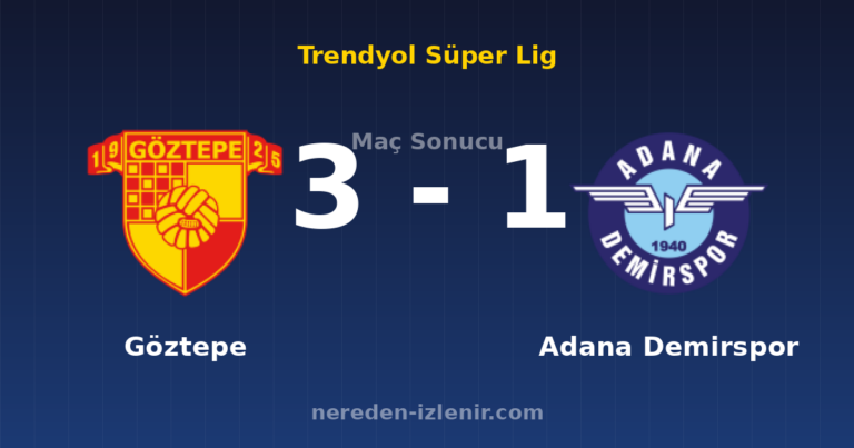Göztepe 3-1 Adana Demirspor