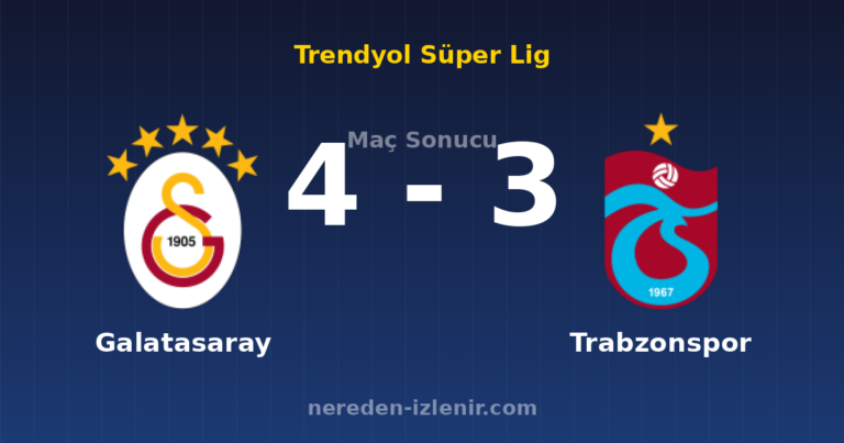 Galatasaray 4-3 Trabzonspor