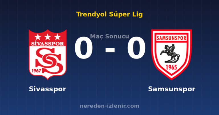 Sivasspor 0-0 Samsunspor