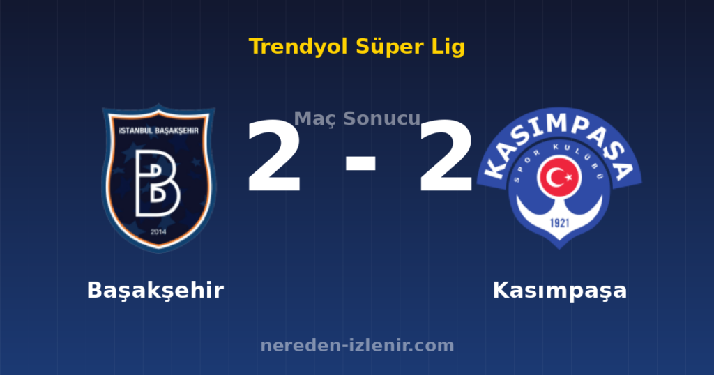 Başakşehir 2-2 Kasımpaşa
