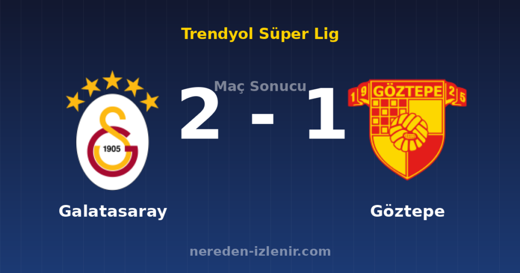 Galatasaray 2-1 Göztepe