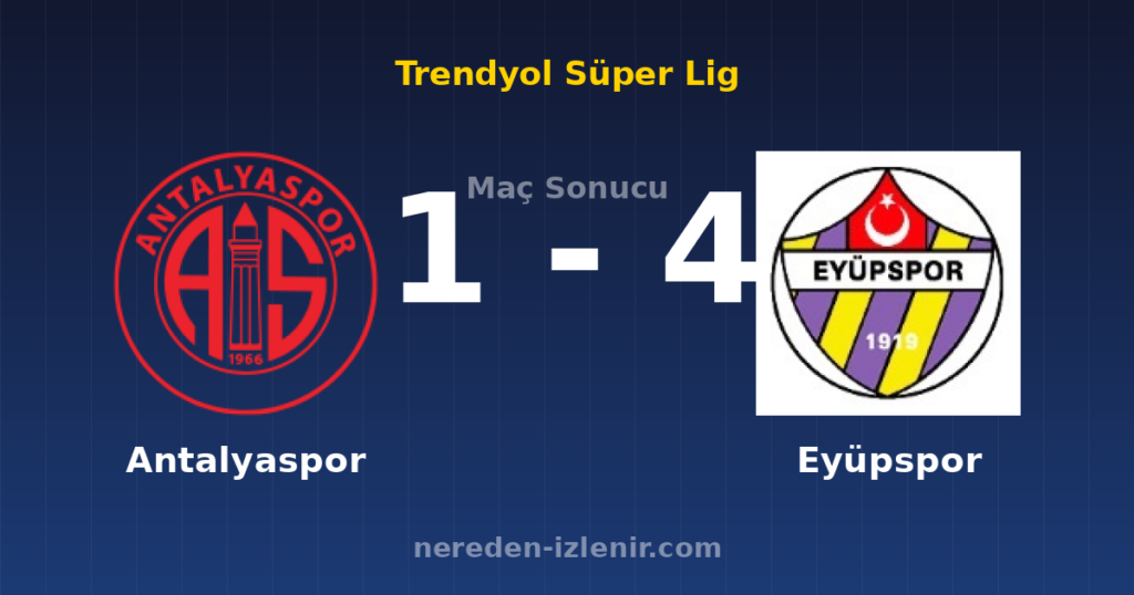 Antalyaspor 1-4 Eyüpspor