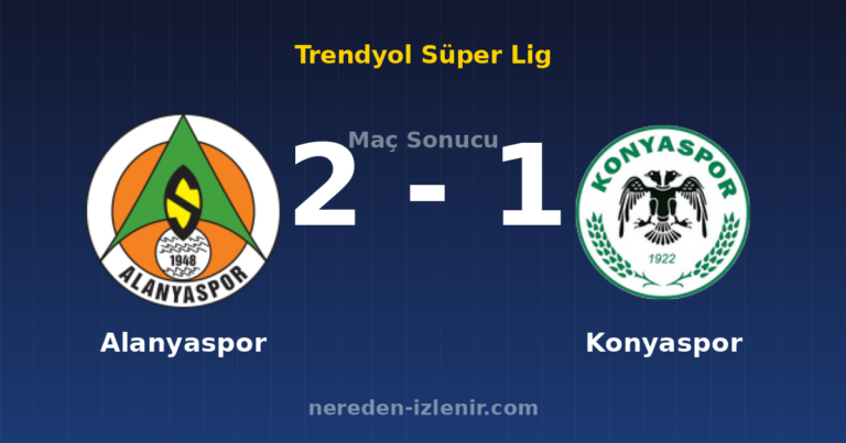 Alanyaspor 2-1 Konyaspor