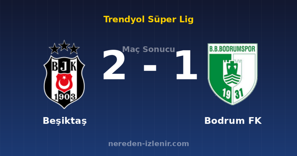 Beşiktaş 2-1 Bodrum FK