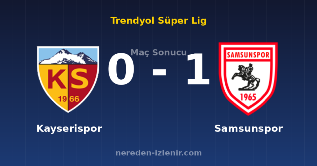 Kayserispor 0-1 Samsunspor