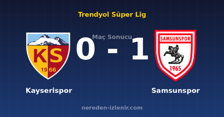 Kayserispor 0-1 Samsunspor