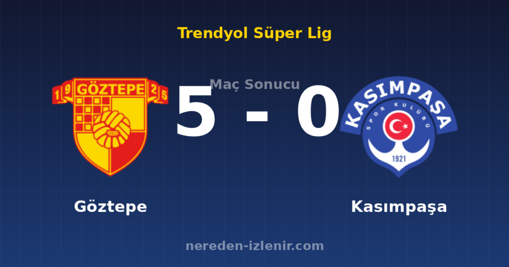 Göztepe 5-0 Kasımpaşa